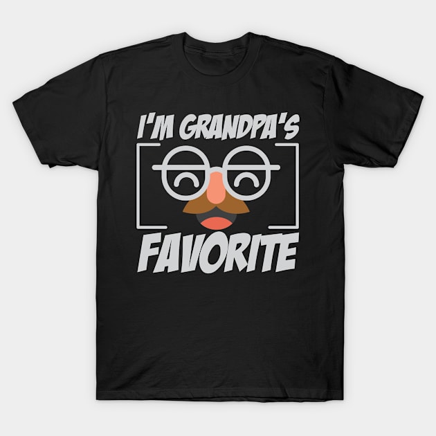 I'm Grandpa's Favorite - Grandfather T-Shirt by D3Apparels